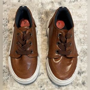 Kids Brown Casual Lace-Up Shoes